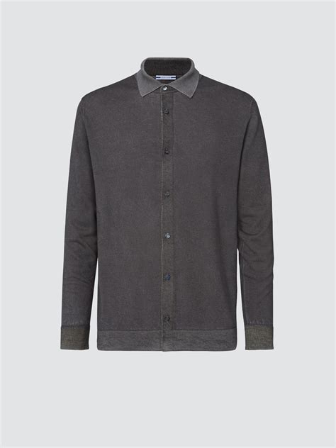 prada wool shirt grey|Anthracite Gray Wool Shirt .